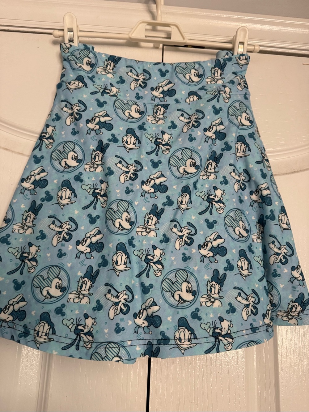 Light Blue Disney Character Print Skater Skort
